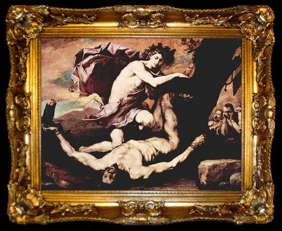 framed  Jose de Ribera L Apollo e Marsia di Jusepe de Ribera e un quadroche si trova a Napoli nel Museo di Capodimonte (inv. Q 511), nella Galleria Napoletana. Fa parte dell, ta009-2